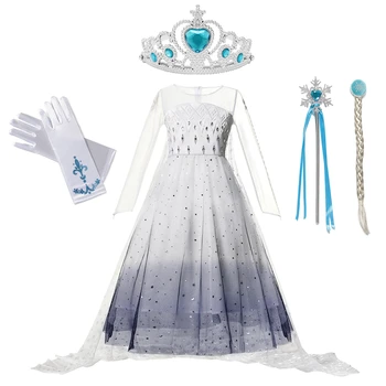 Baby Girl Dress Deti Party Hranie Rolí Frocks Elegantný Kvetinový Tylu Princezná Prom Efektné Šaty Dievča Kostýmy