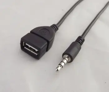 10pcs 3,5 mm Muž AUX Audio Konektor Na pripojenie USB 2.0 Žena Converter Kábel Kábel Auto MP3
