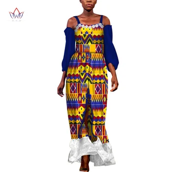 Dashiki Africkej Ženy Oblečenie 4xl Africkej Tlače Oblečenie Pre Ženy Bavlna Dlhé Šaty Plus Veľkosť Oblečenie Bazin Africain Šaty WY7208