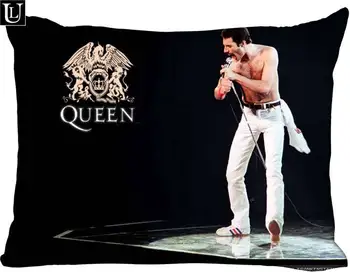 Vlastné Queens Freddie Mercury Obdĺžnik obliečka na Vankúš na zips Klasický Vankúš Prípade DIY Vankúš 20x30inch dve strany