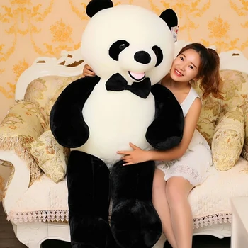140 cm Plyšové Hračky Veľké Panda Hračka Čierna Biela Reálnom Živote Panda Mäkká Bábika Plyšový Medveď Hračky Hračky pre Deti Juguetes Brinquedos