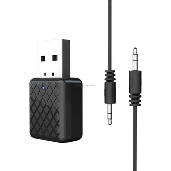 USB Bluetooth Prijímač Vysielačov 5.0 Bezdrôtové pripojenie 3,5 mm Stereo Audio Music Adaptér Dongle pre TV, PC Bluetooth Reproduktor, konektor pre Slúchadlá