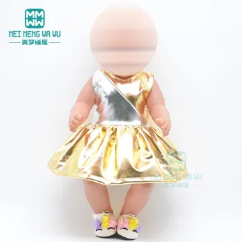 Bábiky Oblečenie lesklé šaty Hara nohavice oblek pre 43 cm hračka new born bábiku baby 18-Palcové American doll príslušenstvo
