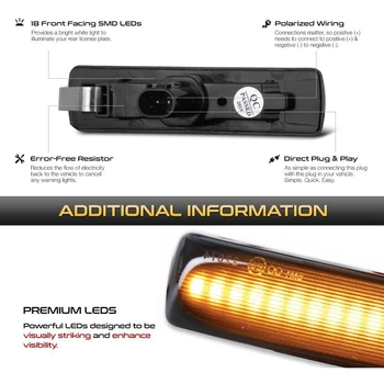 Údené Objektív Amber LED Dynamické Bočné Obrysové Svetlá pre Range Rover Sport LR3 LR4 Discovery 3/Discovery 4 LR2 Freelander 2