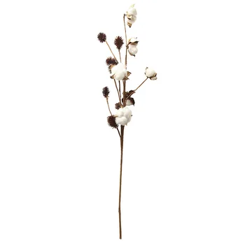 6 hláv simulácia bavlna pobočiek sušené kvety umelé rastliny domov cesty vedú rastliny svadobné dekorácie falošné kvet