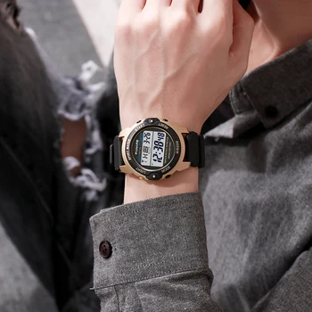 SYNOKE Športové Hodinky Mužov Vodotesný LED Svietiace Hodinky Veľkej Obrazovke pánske Luxusné Náramkové hodinky Digitálne Hodiny relogio masculino reloj