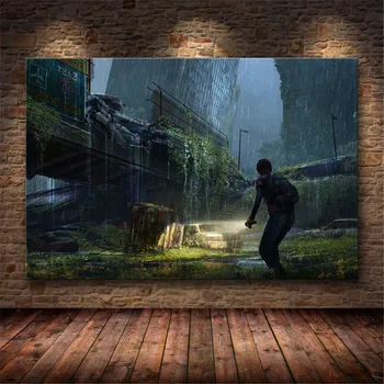 Posledný Z Nás Hra, Plagát, Tlač Zombie Survival Horor Akčné HD Plagát Plátno na Maľovanie Moderného Domova pre Wall Art