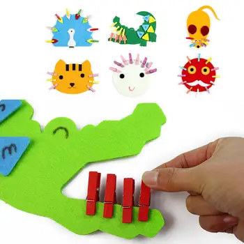 6pcs/set Early Learning Education Toys Teaching Kindergartens Manual DIY Weave Cloth Baby