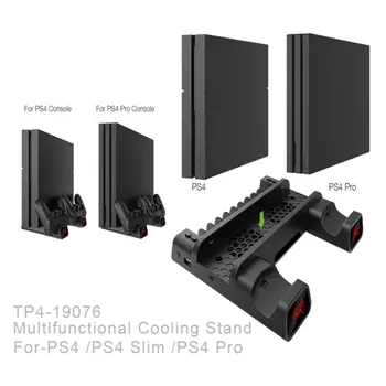 Pre PS4 Chladiaci Ventilátor Chladiča Základňa Vertikálne Nabíjací Stojan Dual Regulátor Nabíjania Dock pre PS4 PS4/SLIM/PRO dropshipping