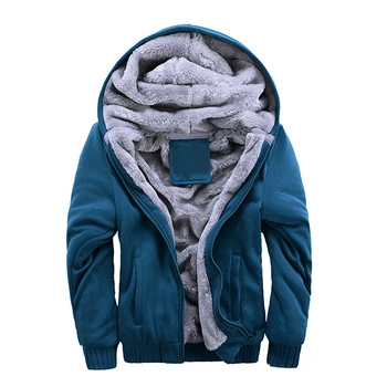 Jeseň a v zime teplý obral linajkované bundy vetrovka muži juniori kapucňou bežné zips plus veľkosť bunda, kabát parkas
