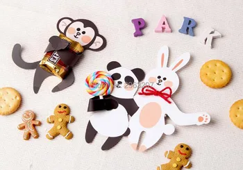300pcs Candy Kryt Opice Panda Králik Detí, Narodeniny, Svadobné Čokoláda Zdobiť Vianočný Darček Použiť ZA6980