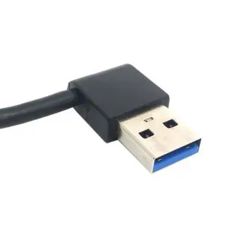 CY Chenyang Male USB 3.0 Typ A 90 Stupňov Doľava Zahnutá Doprava Šikmého Predlžovací Kábel 50 cm