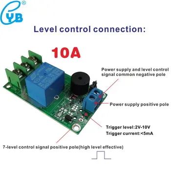 YB01 Relé Modul s Optocoupler Vysokej Úrovni Trigger Control Board PNP Spúšť DC 5V 12V Relay Doska Switch s Bzučiak 10A 30A