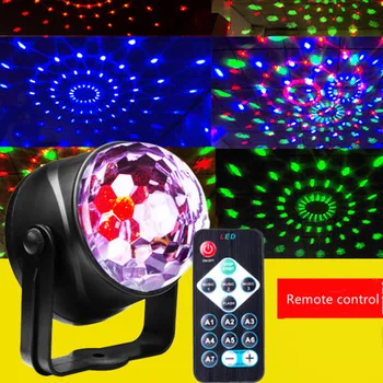 Diaľkové Ovládanie LED Malé Magic Ball USB Mini Crystal Magic Ball Svetlo Farebné Rotujúce Fáze Laserové Svetlo KTV Fáze Svetlo