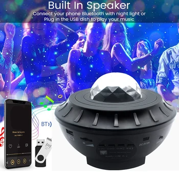 Diaľkové Bluetooth, Hlasové Ovládanie Farebné Hviezdne Nebo Projektor USB Prehrávač Hudby Laser Nočné Svetlo Romantický Projekčnej Lampy Prítomný