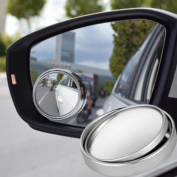360-Stupňový Otočný Push Auto Spätné Zrkadlo Malé Okrúhle Zrkadlo Veľké Vízie Zadnej Strane Assist Blind Spot Zrkadlo Auto Príslušenstvo