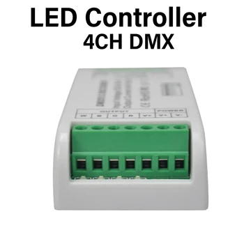 Rgb controller Mini 4CH led Controller DC9-24V led stmievač, použitie pre led Pásy Svetla DMX512 led pásy radič