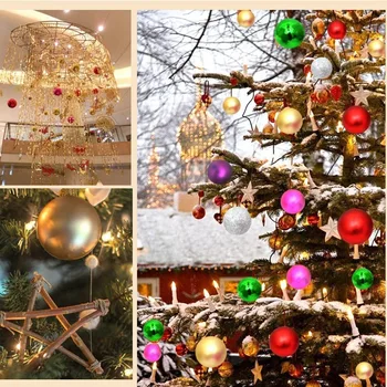 30 MM Vianočný Strom Dekorácie Loptu Miniatúrne Ozdoby na Vianočné stromčeky Flash Loptu 25 Ks/Box