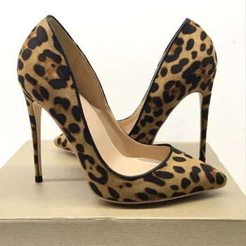 Doprava zadarmo poplatok sexy ženy čerpadlá leopard Bežné Dizajnér pointy prst stiletto podpätky žien na vysokých podpätkoch 12 cm 8 cm 10 cm veľké siz
