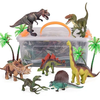 Hračka Dinosaur Obrázok w/ Činnosť Hrať Mat & Stromy, Vzdelávacie Realistické Dinosaura Playset Vytvoriť Dino Svete