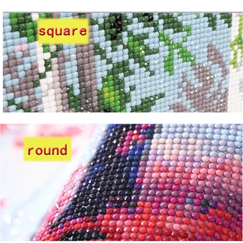 DIY Diamond Výšivky Farbené vtáčie Plné Námestie/round-Diamond Maľovanie Cross Stitch Auta Mozaiky Domova