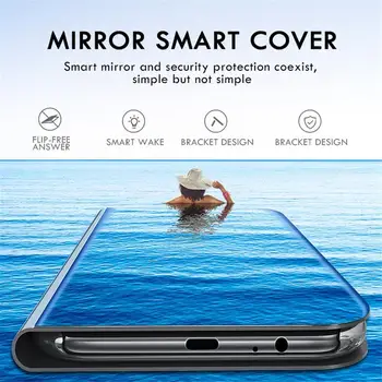 Smart Mirror puzdro Pre Samsung Galaxy s rezacím zariadením S10 Poznámka 10 Lite S20 Ultra S9 S8 Plus A51 A71 A20 A30 A40 A50 A60 A70 A70S M20 M30s Kryt