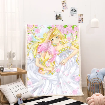 Anime Obrázok Sailor Moon 3D Tlač Hodiť Deka Pre Dievčatá Cartoon Flanelové Deka Pre Lôžok domáci Textil, Luxusné Roztomilé Deti Darček