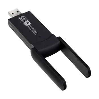 Eshowee WiFi Bezdrôtové Sieťové Karty USB 3.0 1200Mbps Dual Band 2.4 G 5.8 G Adaptér LAN Prijímač S dvojitým Anténa Pre Notebook PC