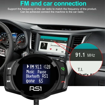 1.4 palec Bezdrôtové Auto FM Vysielač Držiak LCD MP3 Prehrávač Auto Duálny USB Nabíjačka Podpora Handsfree Hovory a 6 EQ režimy