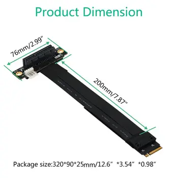 Stúpacie PCIe x4 3.0 PCI-E 4x Do polohy M. 2 NVMe M Kľúč 2280 Stúpačky Karty Gen3.0 Kábel M2 Kľúč-M PCI-Express Predlžovací kábel 32 G/bps X6HA
