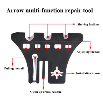 Vysoko Kvalitné Multifunkčné Šípku Repair Tool Fletch Odstránenie Výstroja Cleaner Luk Nock Nastavenie Prístroja pre Lukostreľba Lov Shooti