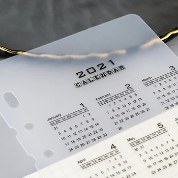 2021 Kalendár Delič A5 A6 Loose Leaf PP Notebook Plánovač Index List Binder Kategórie Plánovač Vnútorné Klip tu u sú kalendár