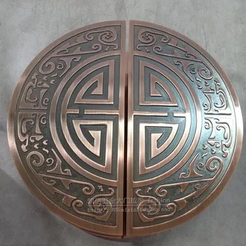 Čínsky starožitné polkruhová dverí rukoväť má frameless skla dverí rukoväť dverí rukoväť moderný Európsky bronz