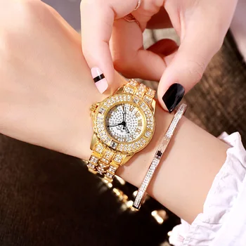 Quartz hodinky Fashion Square Diamond Ocele Kapela Sledovať kalendár náramkové hodinky dámske Hodinky