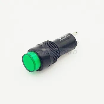 10 mm plastové svieti, nepremokavé signalizačná kontrolka č vodič 12V 24V 220v signalizačná kontrolka LED indikácia kontrolka