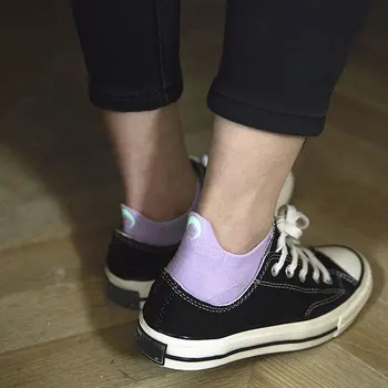 Mesiac Výšivky Umenie Ponožky Pre Ženy Svetelná Loď Ponožky Módne Bavlna Bežné Ponožky Pre Dievčatá Vysoká Kvalita Krátke Ponožky Jeseň