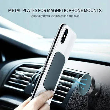 3M Lepidlo Plechu Kovový Disk Nahradenie Silné Lepidlo pre Magnetické Auto Pripojí Obdĺžnik Kolo Black pre iPhone 6 7Plus