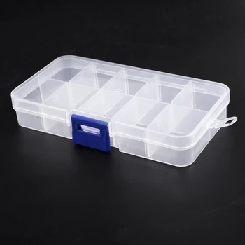 1 do 10 Oddelení Plastové Úložný Box Transparentné pre Perlou kolíkového Šperky Nástroje Malé Príslušenstvo