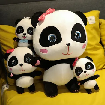 BabyBus 22 cm Kawaii Panda Plyšové Hračky Záľuby Cartoon Zvierat Plyšové Hračky, Bábiky pre Deti Narodeniny Vianočný Darček