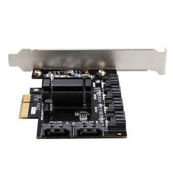 PCIE 6-Port SATA3.0 Pevného Disku Rozširujúca Karta SATA3.0 Adaptér Karty Radiča Rozširujúca Karta