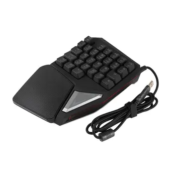Delux herné mini klávesnicu textový vstup T9 Pro/t9 plus mechanické Profesionálne káblové klávesnice, 7 Farieb Podsvietenia Jednej Ruke Ergonomická Klávesnica