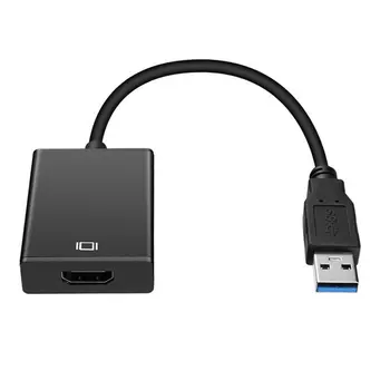 USB 3.0 HDMI-kompatibilná-kompatibilné Samica Audio Video Adaptér Converter Kábel pre Windows 7/8/10