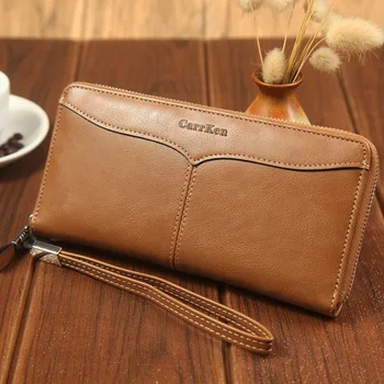 Caze Kyts pánske peňaženky business bežné veľká-kapacita spojka taška mäkké olej, vosk kožené multi-card mobile phone bag