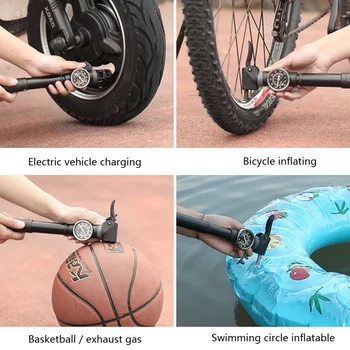 Ultralight Prenosné MTB Bike Vzduchové Čerpadlo S tlakomerom Vodotesný, Odolný Proti korózii Bicyklov Pneumatiky Nafukovacím Ručné Čerpadlo Najnovšie