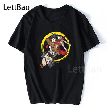 Útok na Titan Tričko Mužov Japonské Anime Lete Grafické Funny T-shirt Streetwear Harajuku Unisex Tričko Hip Hop Top Tees Muž
