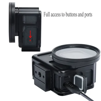 Pre Gopro Hero 7, Hliníkový kryt Plášťa Klietky Rám + 52mm UV Objektív Filter Chrániť Prípade Držiaka Adaptéra Akčné Kamery Príslušenstvo