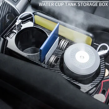 Auto Uhlíkových Vlákien stredovej Konzoly Opierkou Box Držiak Úložný Box na Honda Civic 2016-2020