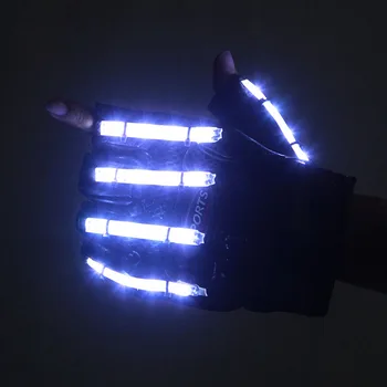Chcel Guantes DJ Led 3 Režim Shinning LED Rukavice Pre Nočný Klub Nabíjateľná LED Kostým Príslušenstvo