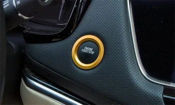 4 Farby Hliníka Engine Start/Stop Tlačidlo Dekorácie Kruhu Výbava Nálepky, Auto-styling Pre Cadillac XT5