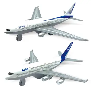 2 ks Mini Simulácia 777 A380 Vytiahnuť Späť Lietadlo Lietadlo Model Zberateľskú Hračka Lietadlá Rovine Modelu Lietadla Model